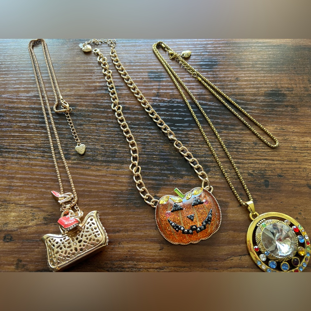 Betsey Johnson 3 Necklaces